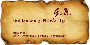Guttenberg Mihály névjegykártya