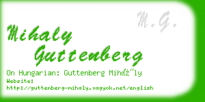 mihaly guttenberg business card